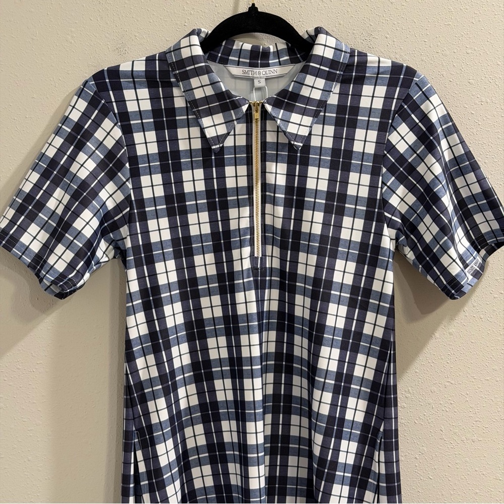 Smith & Quinn NWT Size Small Mariners Plaid Ottolie Mini Shift Dress Preppy - Picture 7 of 7